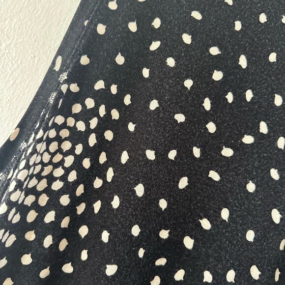 Anthropologie Maeve Lilt Polka Dot Black Cream Mock Neck Swing Dress Size Small - Picture 3 of 11